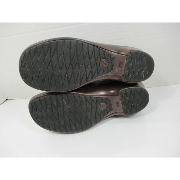 Ariat Womens Size 8 B Brown Leather Horsebit Clog Mule Slip On Shoes 93628 - Picture 6 of 10